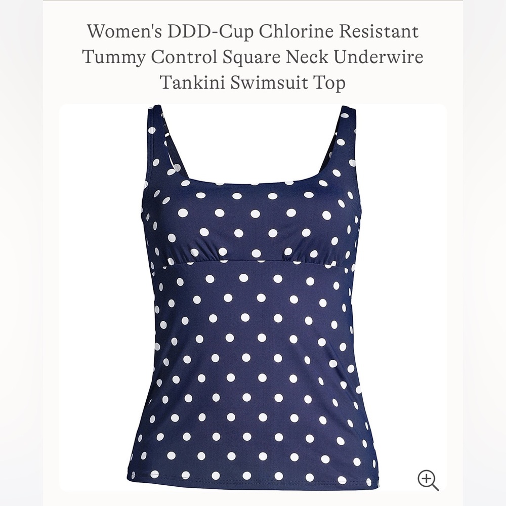 Lands' End Square Neck Tankini